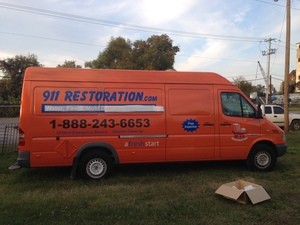 Water Damage Hunters Creek equipped van