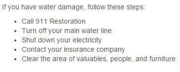 Water Damage Pine HIlls