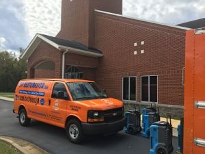 Water Damage Property Restoration Job Site in Orlando